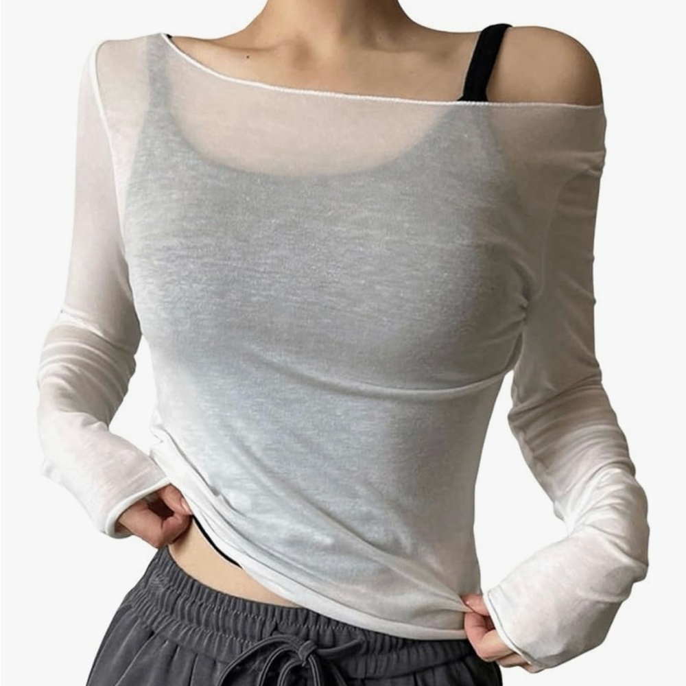 Elegant White Long Sleeve Top